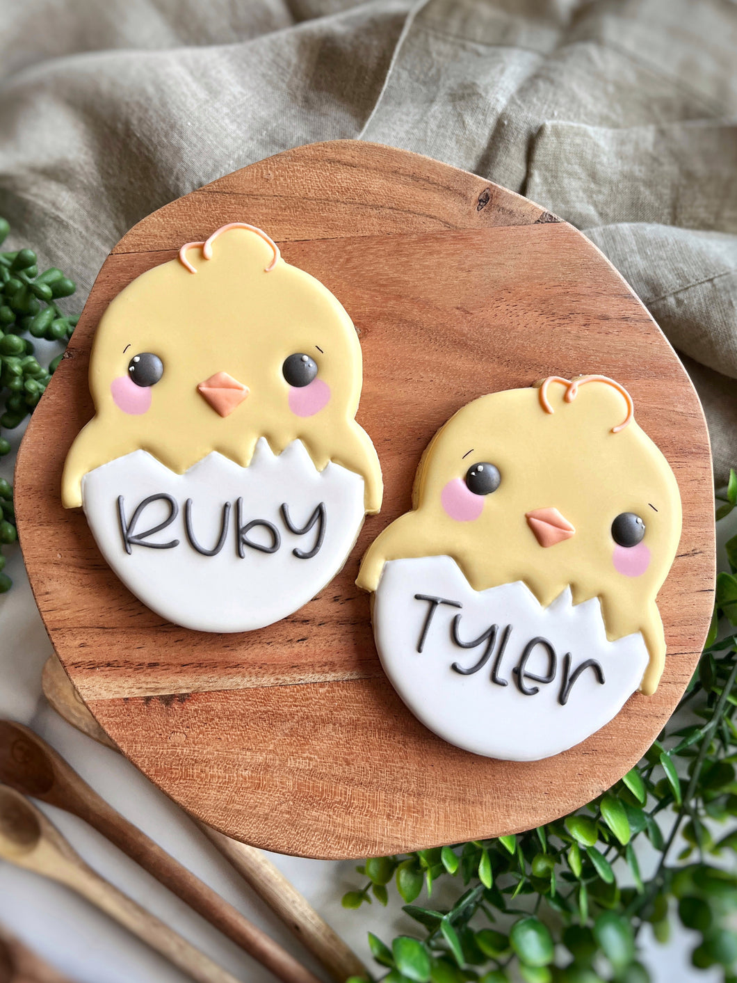 Personalized Chick Cookies